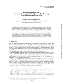 Fraudulent Democracy? An Analysis of Argentina`s Infamous