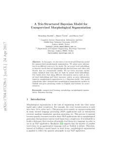 A Trie-Structured Bayesian Model for Unsupervised Morphological