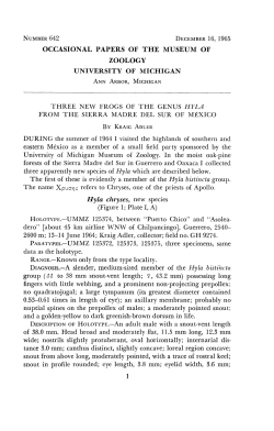 occasional papers of the museum of zoology