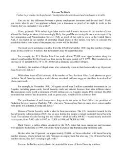 License To Work Failure to properly check applicants` immigration