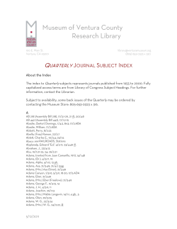 the Quarterly Journal Subject Index PDF