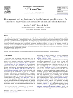 Development and application of a liquid chromatographic method