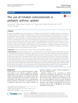 The use of inhaled corticosteroids in pediatric asthma: update