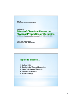Effect of chemical force and structure on properties