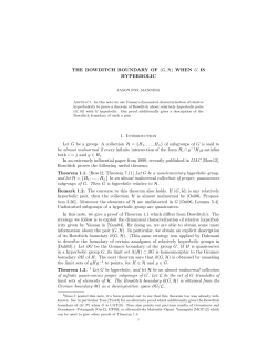 THE BOWDITCH BOUNDARY OF (G, H)