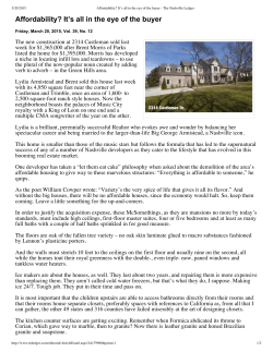 Affordability? It`s all in the eye of the buyer