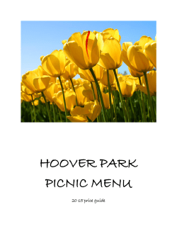HOOVER PARK PICNIC MENU