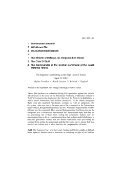 HCJ 3451/02 1. Mohammed Almandi 2. MK Ahmed Tibi 3. MK