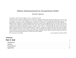 Ethics Demonstrated in Geometrical Order