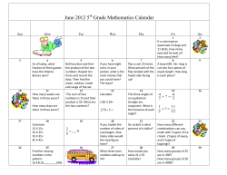 Math Calendar