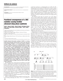 Functional consequences of a CKId mutation causing familial