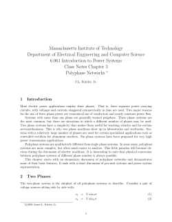 6.061 Class Notes, Chapter 3: Polyphase Networks