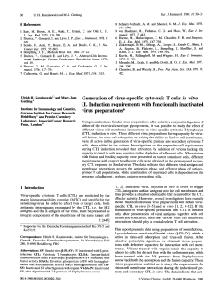 Generation of virus-specific cytotoxic T cells in vitro II. Induction