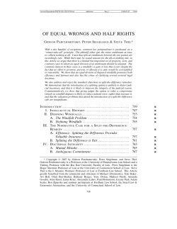 of equal wrongs and half rights - New York University Law Review