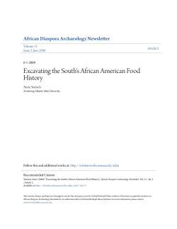 Excavating the South`s African American Food History