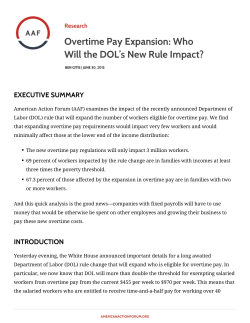 Overtime Pay Expansion: Who Will the DOL`s New Rule Impact?