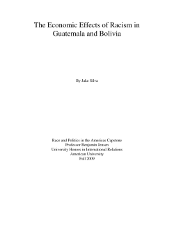 The Economic Effects of Racism in Guatemala and Bolivia