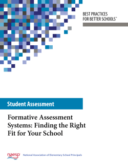 Formative Assessment Systems - National Association of