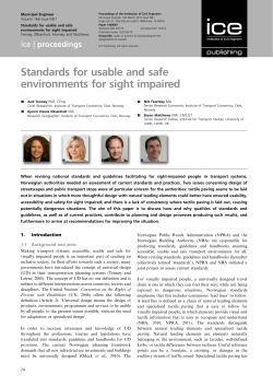 Bryan Matthews. Standards for usable and safe environments for