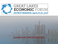 exhibitor opportunities - Great Lakes Economic Forum