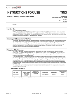 INSTRUCTIONS FOR USE TRIG