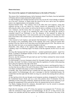 1 Hanoverian issues. The retreat of the regiment of Cumberland