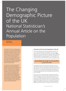 The changing demographic picture of the UK national statistician`s