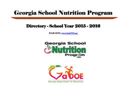 Georgia School Nutrition Program