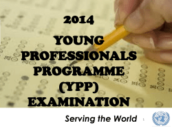 2014 YOUNG PROFESSIONALS PROGRAMME (YPP) EXAMINATION