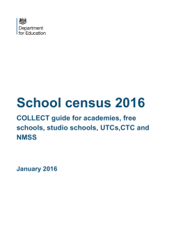 School census: guide to submitting data