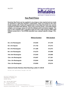 Sea Pool Prices - Henshaw Inflatables Ltd