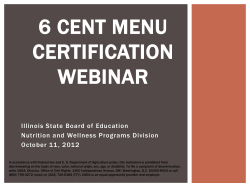 6 Cent Menu Certification Webinar PowerPoint Presentation