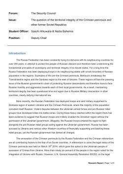 the question of the territorial integrity of the crimean