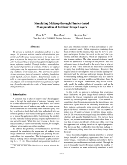 Simulating Makeup through Physics-based Manipulation