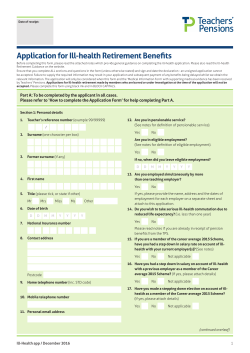 Ill health retirement