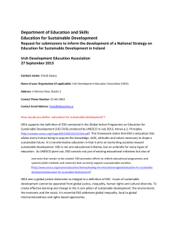 National Strategy for Education for Sustainable Development, 2013