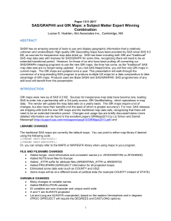 SAS/GRAPH&reg; and GfK Maps: a Subject Matter Expert Winning