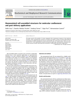 Mannosylated self-assembled structures for molecular confinement