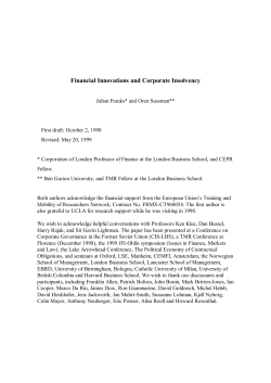 Financial Innovations and Corporate Insolvency