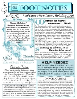 Footnotes Newsletter: December 2016