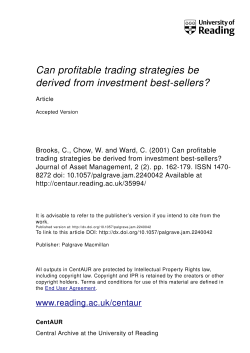 Can profitable trading strategies be derived from investment best
