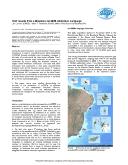 First results from a Brazilian mCSEM calibration campaign