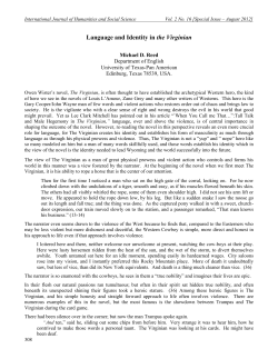 Language and Identity in The Virginian