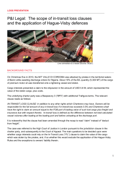 The scope of in-transit loss clauses and the application of