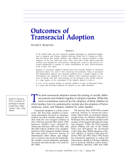 Outcomes of Transracial Adoption