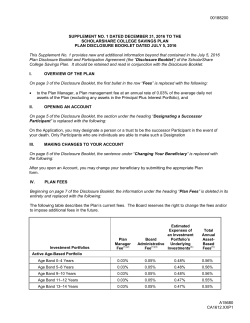 SUPPLEMENT NO. 1 DATED DECEMBER 31, 2016 TO THE