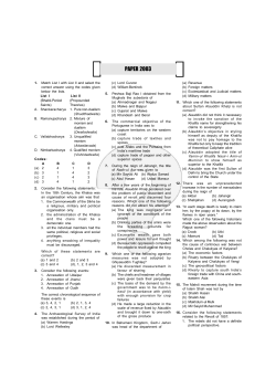 2003 - UPSC Indian History (Preliminary