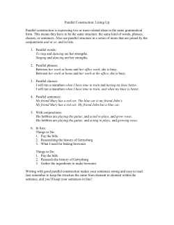 Parallel Construction