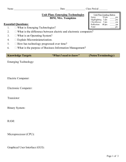 Unit Plan - Humble ISD