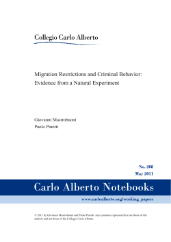 Migration Restrictions and Criminal Behavior